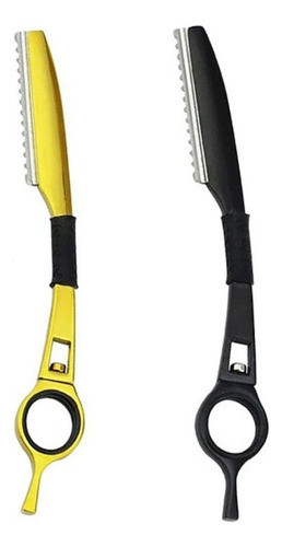 1 Navalha Navalhete Desfiar Profissional Dourada Aproveite 0