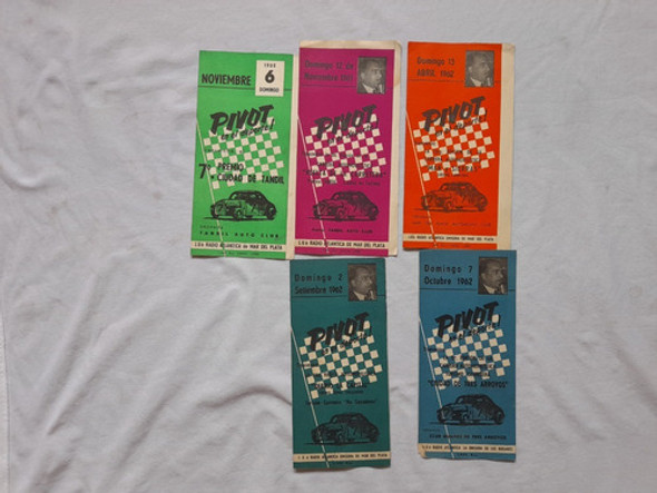 Lote 5 Folletos Antiguos Carreras Tc Turismo Carretera Auto 0
