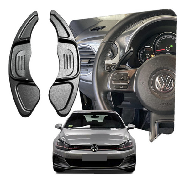 Golf Mk7 Par Levas Volante Metalicas Gris Medio Tuningchrome 0