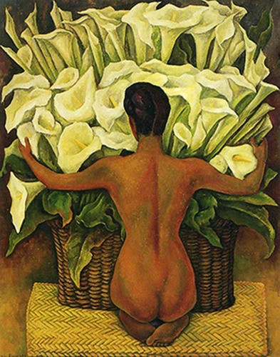 Lamina Fine Art Desnudo Con Calas Diego Rivera 50x60 1