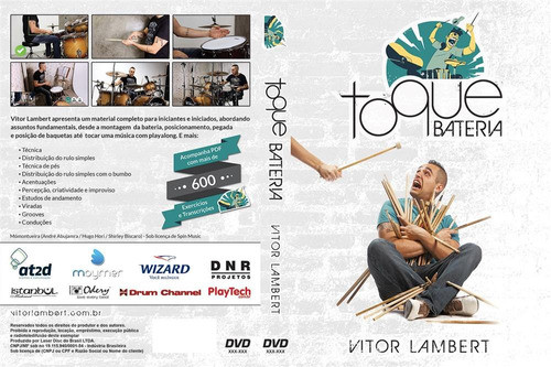 Dvd Toque Bateria Com Vítor Lambert Com Mais De 2 Horas De C 0