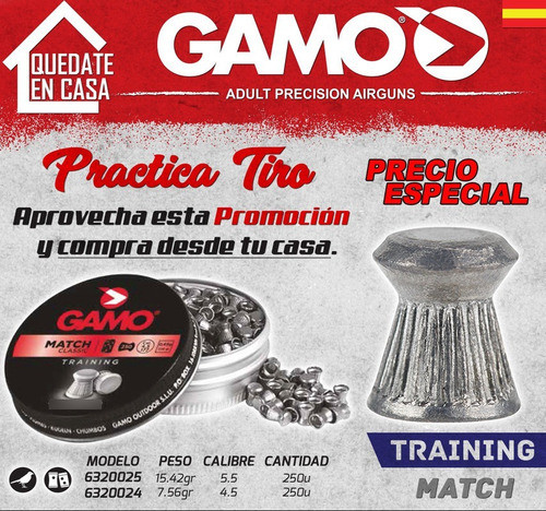 Balines Gamo Match 4.5 X 250 - Tiro Aire Comprimido Y Co2 1