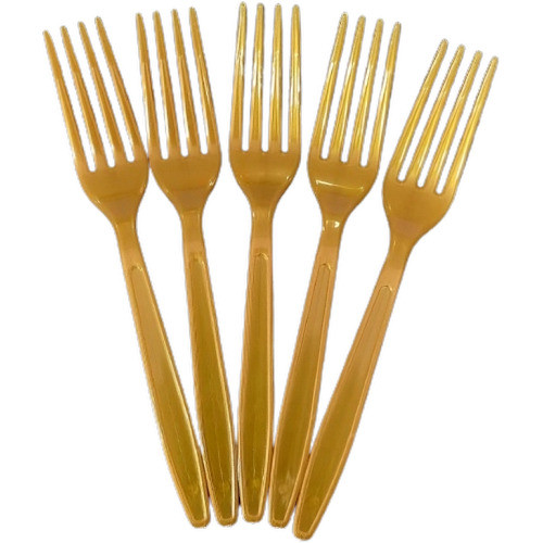 Garfo Acrílico Reforçado Churrasco Master Dourado - 50 Unid 0