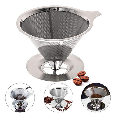 Mini Filtro Coador Café Inox Reutilizável Sem Uso De Papel 0