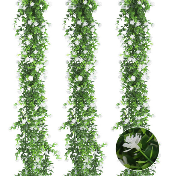 Recutms Guirnalda Eucalipto Imitación, Enredaderas Hojas Y 0