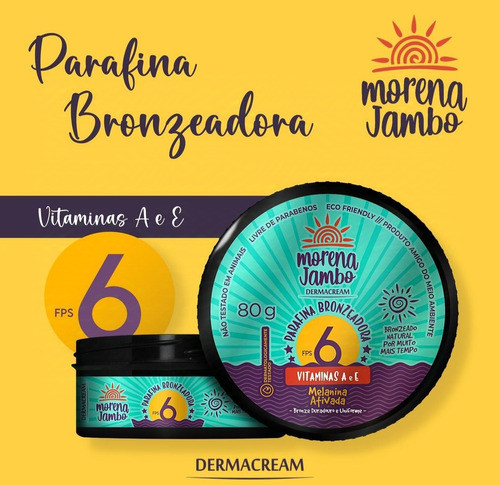 Parafina Bronceadora Morena Jambo 80g. Fps 6 1