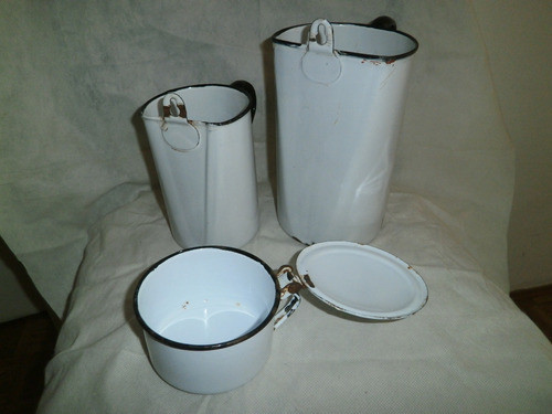 Conjunto Antiguo Esmaltado Blanco 1