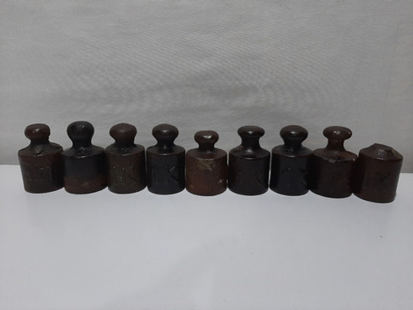 Peso Antigo 1kg Em Ferro Para Balança 9 Unidades 0 Peso Antigo 1kg Em Ferro Para Balança 9 Unidades 0