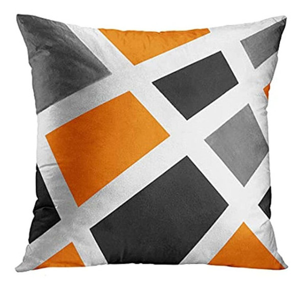 Emvency Juego De 4 Fundas Para Cojines Modern Abstract Strip 1