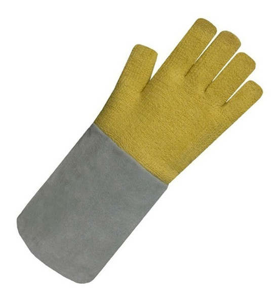 Guantes De Kevlar Con Manga De Cuero Alta Temperatura 0