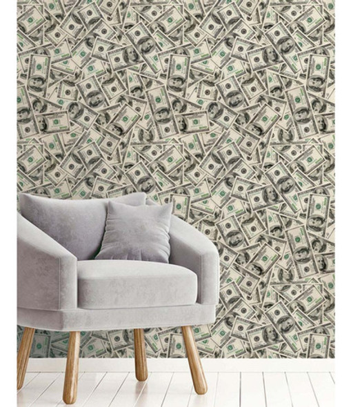 Adesivo Decorativo Papel De Parede Dinheiro Dólar 0
