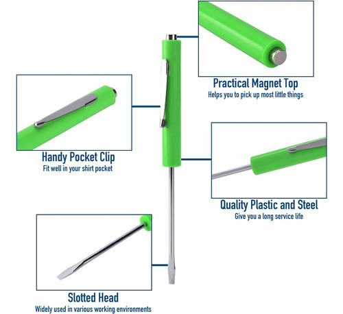 Destornillador De Bolsillo Con Iman 10 Piezas Mini Destor... 1