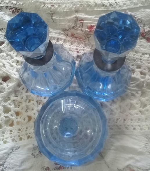 Juego De Toilette Cristal Antiguo  Completo 0