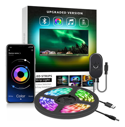 Tira Led Rgb 2mts Para Tv 24-60 Pulgadas Alimentación Usb 0