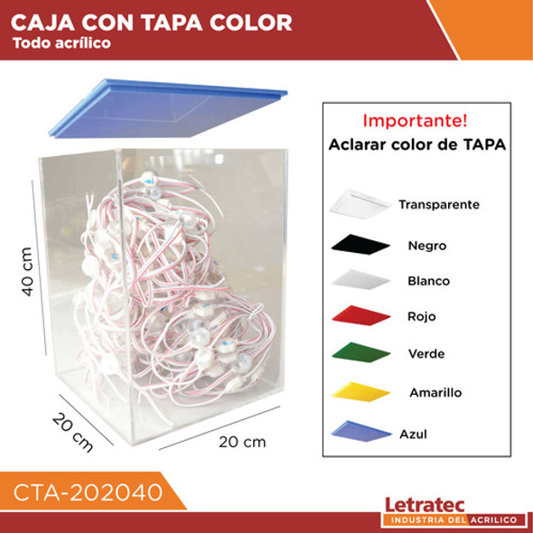 Caja Acril Con Tapa, Vitrina/contenedor Cta-202040 1