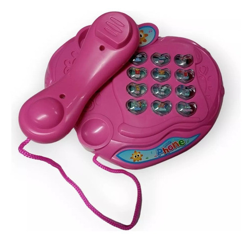 Telefono Infantil Musical Forma De Corazon Con Luz Y Sonidos 1
