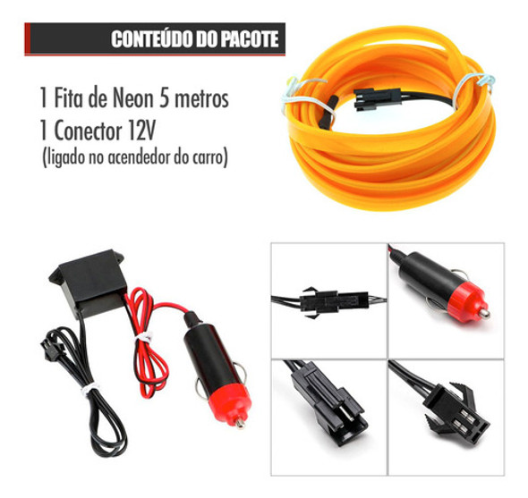 Fita Led Painel Polo 2016 Luz Interna 5m Amarelo 1