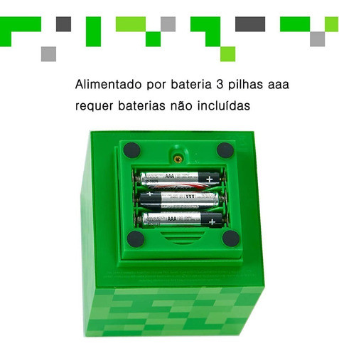 Luminaria Mesa Minecraft Led Brinquedos Educativos Tabela 1