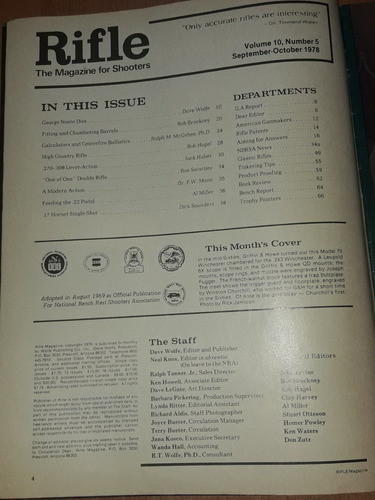 Revista Rifle The Magazine For Shooters N°5 Sep/oct 1978 1
