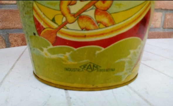 Antiguo Balde De Chapa Litografiado Marca Fam Ind.arg. 1 Antiguo Balde De Chapa Litografiado Marca Fam Ind.arg. 1