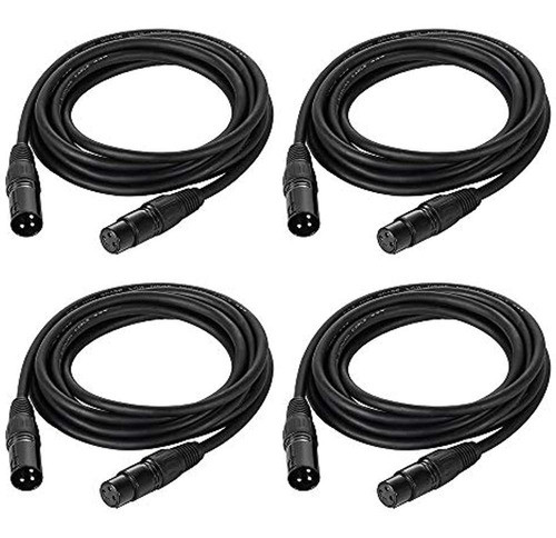 Cable Dmx De 10 Pies / 3,04 M, 4 Paquetes De Cables Dmx Eyes 0