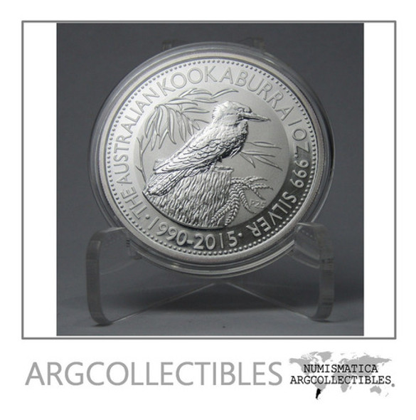 Australia Moneda 1 Dolar Plata 1 Onza 2015 Kookaburra Proof 0