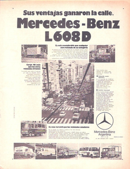 Antigua Publicidad  Camionetas Mercedes Benz L608d 0 Antigua Publicidad  Camionetas Mercedes Benz L608d 0