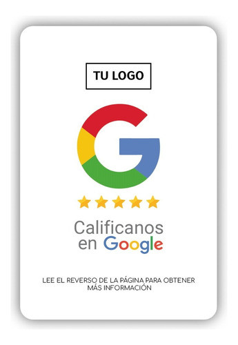 Reseña De Google Nfc Y Qr En Formato Tarjeta Personal 0