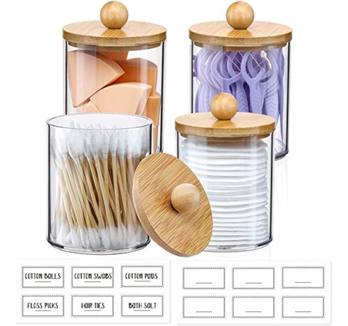 Paquete De 4 Dispensadores Qtip Con Tapas De 1