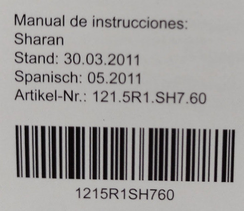 Manual De Usuario Completo Volkswagen Sharan 2011 Nuevo!! 1