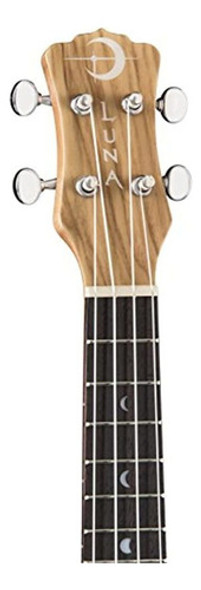Ukulele De Concierto Luna Crescent Olive Ash Burl, Satin Nat 1