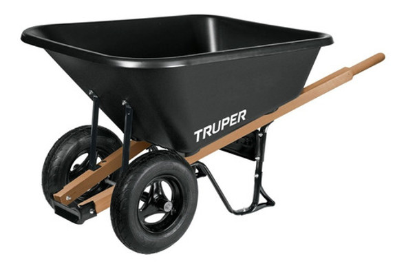 Carretilla Plastica 175lt Doble Rueda Neumatica Truper 19810 0
