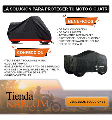 Funda Cubre Moto Yamaha Tenere 250 Xtz 125 250 Con Top Case 1