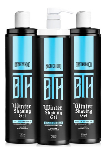 Kit 03 Shaving Gel De Barbear Winter Bth 750ml 0