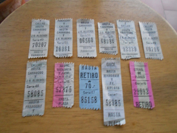 Boletos Capicüa Antiguos Colectivo Línea 132 - (11 Boletos) 0