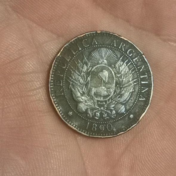 A-argentina Moneda Nacional 2 Centavos Patacon 1890 Cobre 0