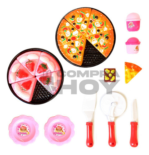 Set De Comida Completo, Torta, Pizza Y Accesorios - 11744 1