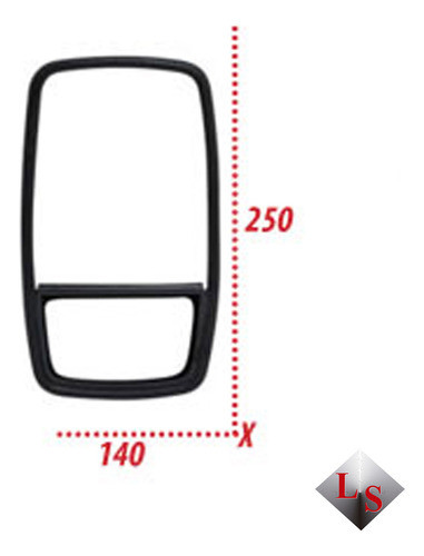Espelho Retrovisor Plano Bipartido Caminhonete Gm C10 D10 Le 1