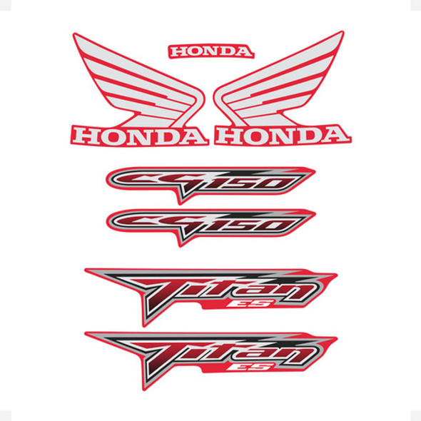 Adesivos Compatível Honda Cg Titan 150 Es 2008 Moto Vermelha 0