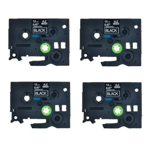 4pk Tz Tze 335 335 Blanco En Etiqueta Negra Cinta De P-touch 0