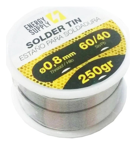 Rollo Estaño 0,8 Mm 60/40 Tin P Técnico Profesional  250gr $ 0