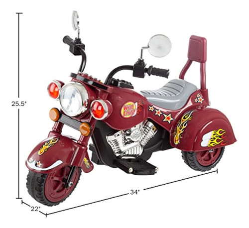 Motocicleta Chopper De 3 Ruedas Para Niños, 1