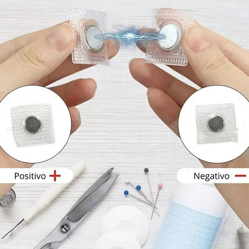 Imán Neodimio Con Forro Plástico Para Coser 20*2mm (3 Pares) 1