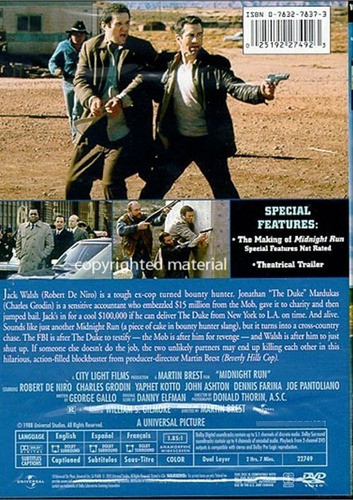 Dvd Midnight Run / Fuga A La Medianoche 1