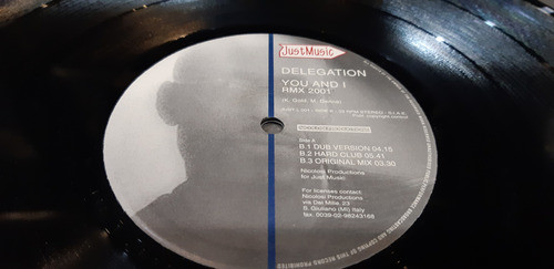 Delegation You And I (rmx) Vinilo Maxi 2001 Italy Rareza 1