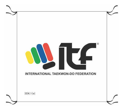 Bandera Itf Taekwondo Logo 100 X 100 Cm 0