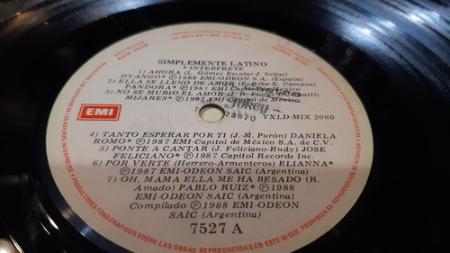 Simplemente Latino Varios Dyango Raphael Mijares Vinilo Joya 1