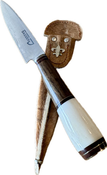 Cuchillo Artesanal Asado Combinado Madera Hueso Vaina Crudo 0