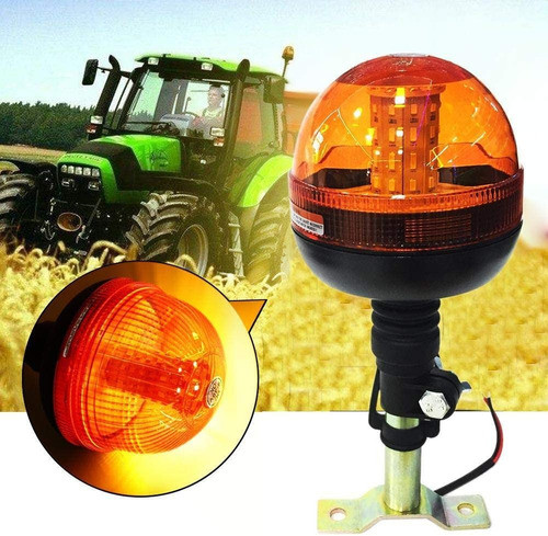 Baliza Desmontable 40 Led Ambar 12 24 V Con Soporte Agricola 1