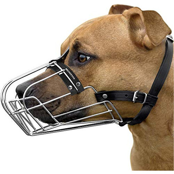Bronzedog Pitbull Perro Bozal Cesta De Alambre Amstaff Pit B 0
